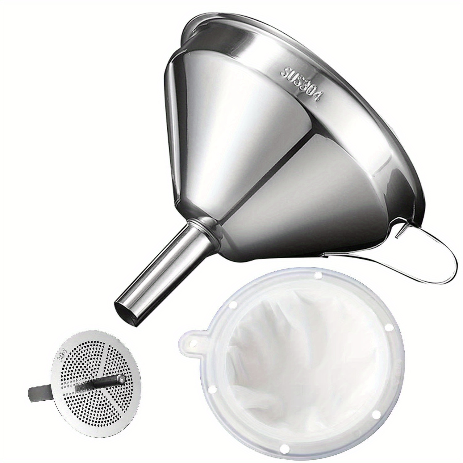 Commercial Kitchen Oil Filter - Şişeleri doldurmak için 3 adet/paket huni,