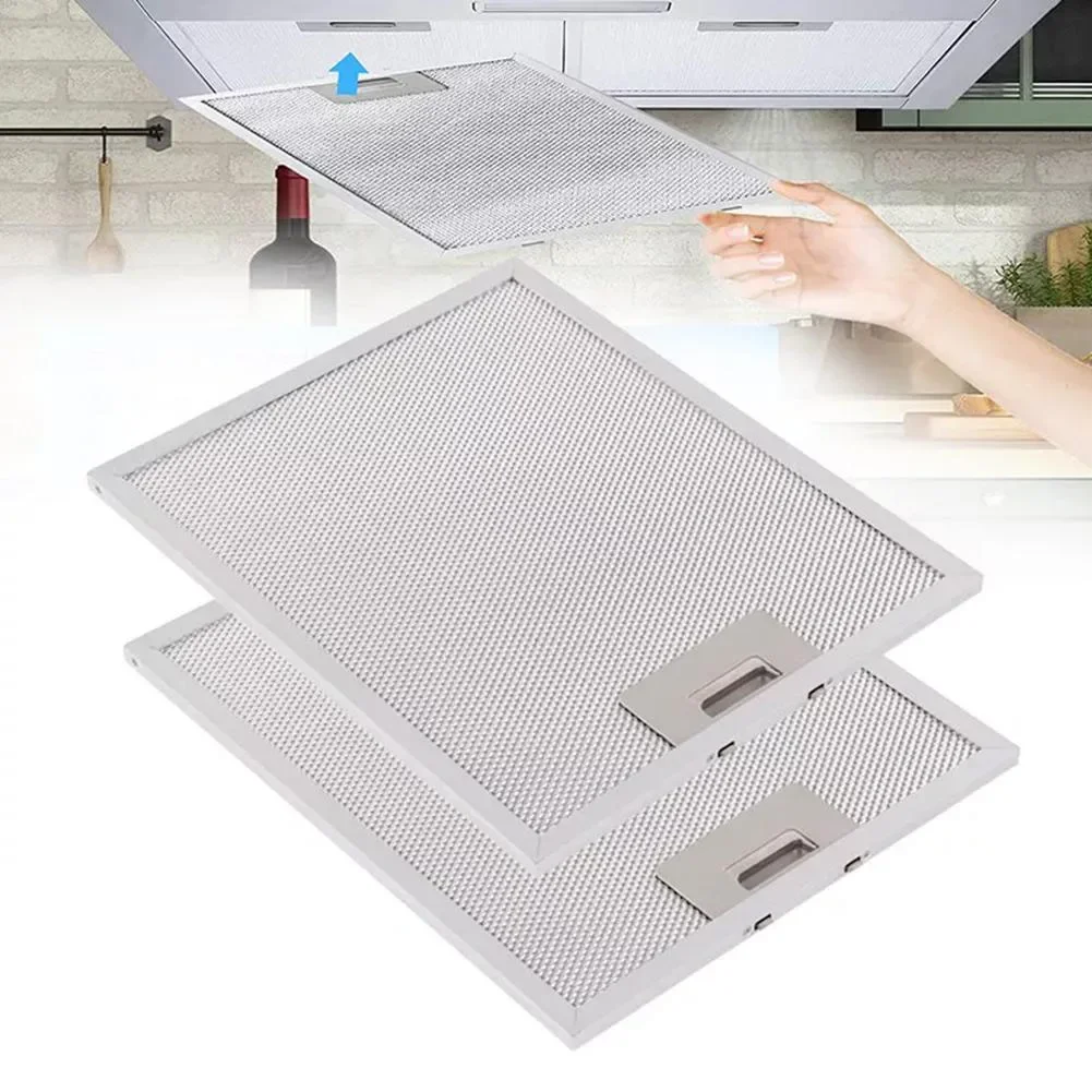 Commercial Kitchen Oil Filter - 2 adet davlumbaz filtreleri Metal örgü