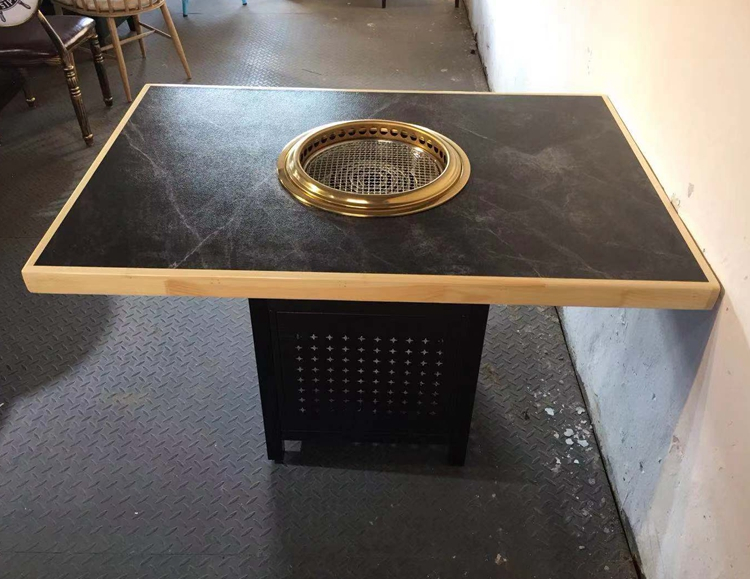 Teppanyaki Grill Table - Ticari Japon Yakiniku Dumansız Elektrikli Barbekü