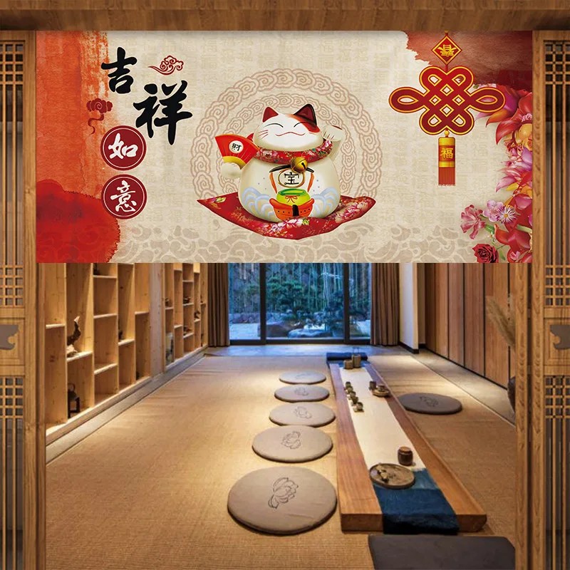 Commercial Kitchen Ceiling - VIKAMA Japon Fuji Kimono Noren Kapı