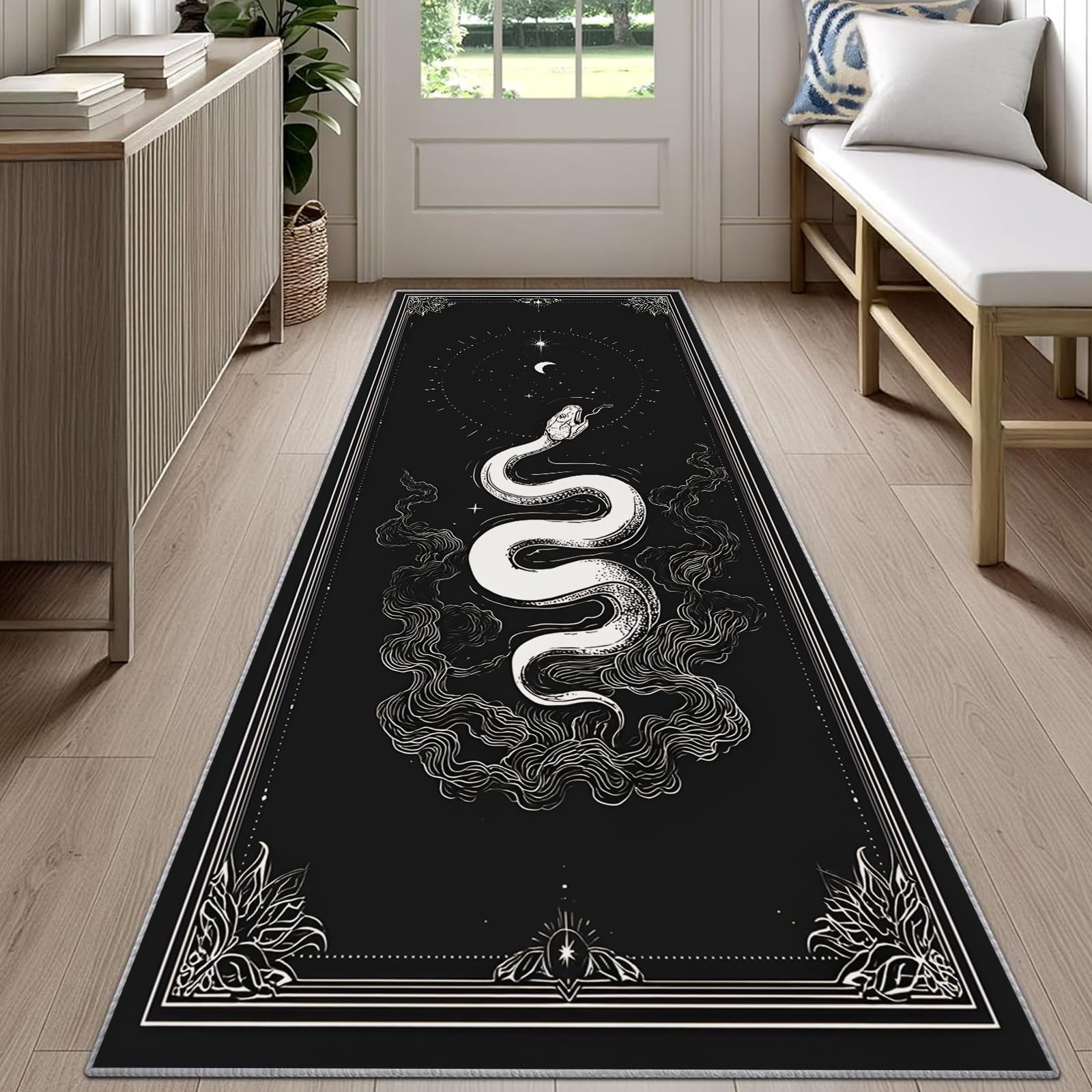 Gotik Yılan Koşucu Halı Siyah  - Commercial Kitchen Background incelemesi ve fiyatı