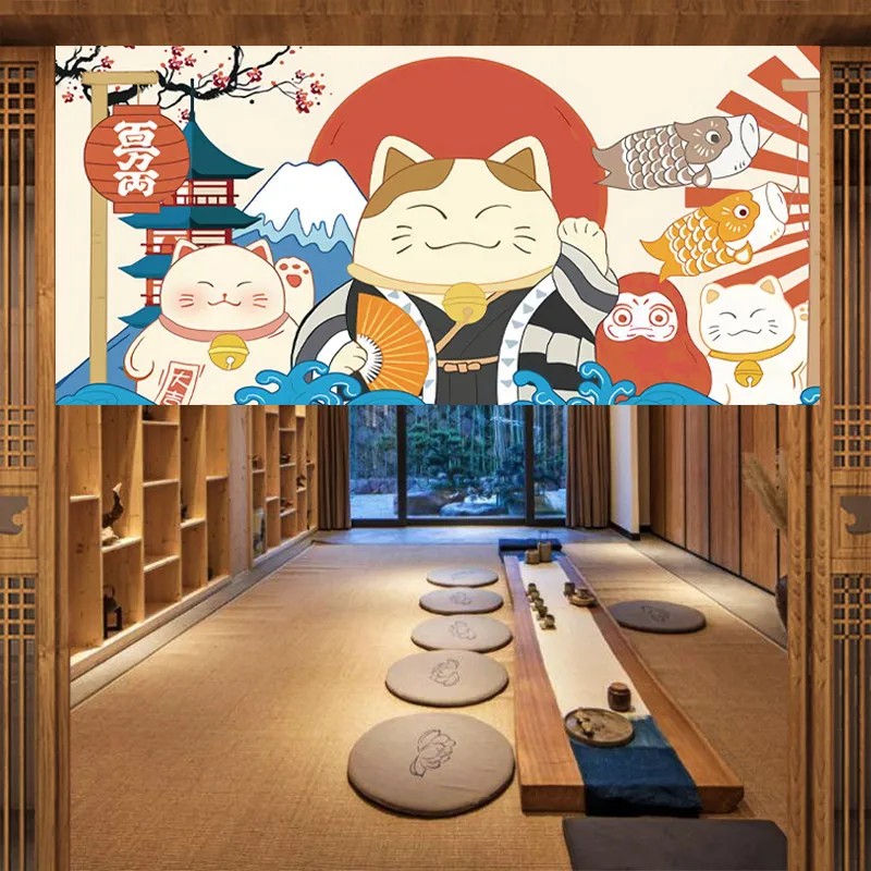 VIKAMA Japon Fuji Kimono Noren - Commercial Kitchen Ceiling incelemesi ve fiyatı